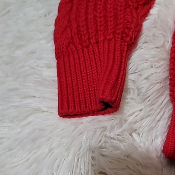 GAP, Red, Cable Knit Kids Sweater, Boy's Siz 5 - Picture 6 of 8